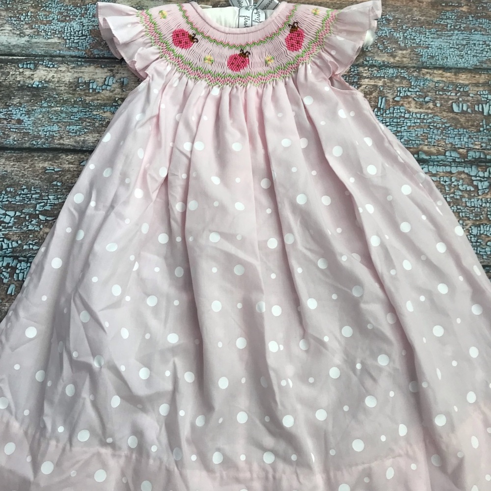 Light pink smocked lady big dress
